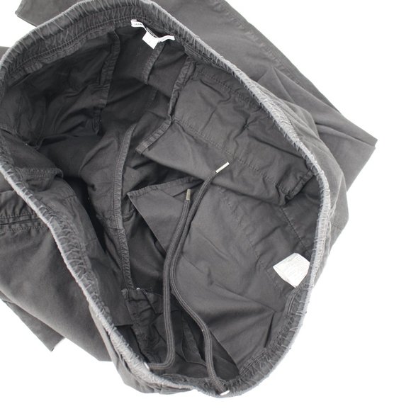 James Perse Pants Men 3 Cotton Linen Elastic Waist Drawstring Black straight leg - Picture 7 of 11